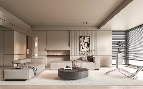 modern living room 3d model