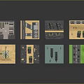 Modern Cartoon Scene Mars Camp Military Base Army Camp 3d model
