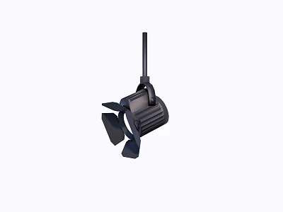 Banquet Hall Stage Lighting Setup With Hanging Spotlight And Fixtures 3d model
