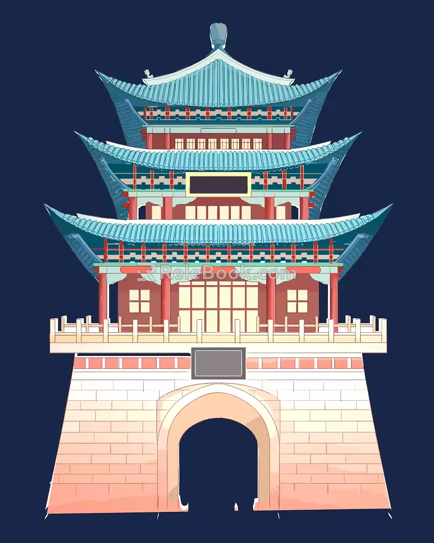 Architecture New Architecture National Tide Architecture Ancient Architecture Drum Tower Temple of Heaven Pagoda Zen Temple Buildings Temple 4 3d model