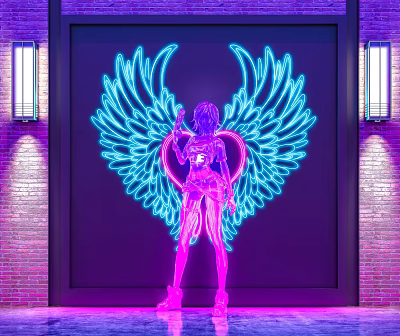 Angel Wings Modern Decorative Light 3d model Angel Wings Modern Decorative Light 3d model