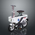 NASA Logo Themed Bicycle With Modern White Frame And Stylish Design