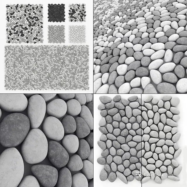 Natural Stone And Wood Textures With Various Patterns For Interior Design 3d model