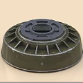 Green Military Weapon Round Metal Mine With Top Grille Design Structure