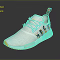 Stylish White Mesh Sneakers With Colorful Laces Orange Sole And Side Patterns