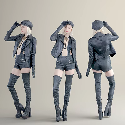 modern woman lady figure 3d model