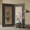 New Chinese Style Screen Partition 3d model