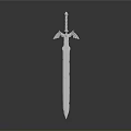 Silver Decorative Sword With Intricate Hilt Design And Metallic Finish For Fantasy Collectors Or