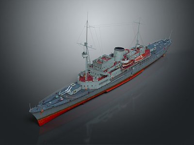 Modern Warship Ship Warship 3d model