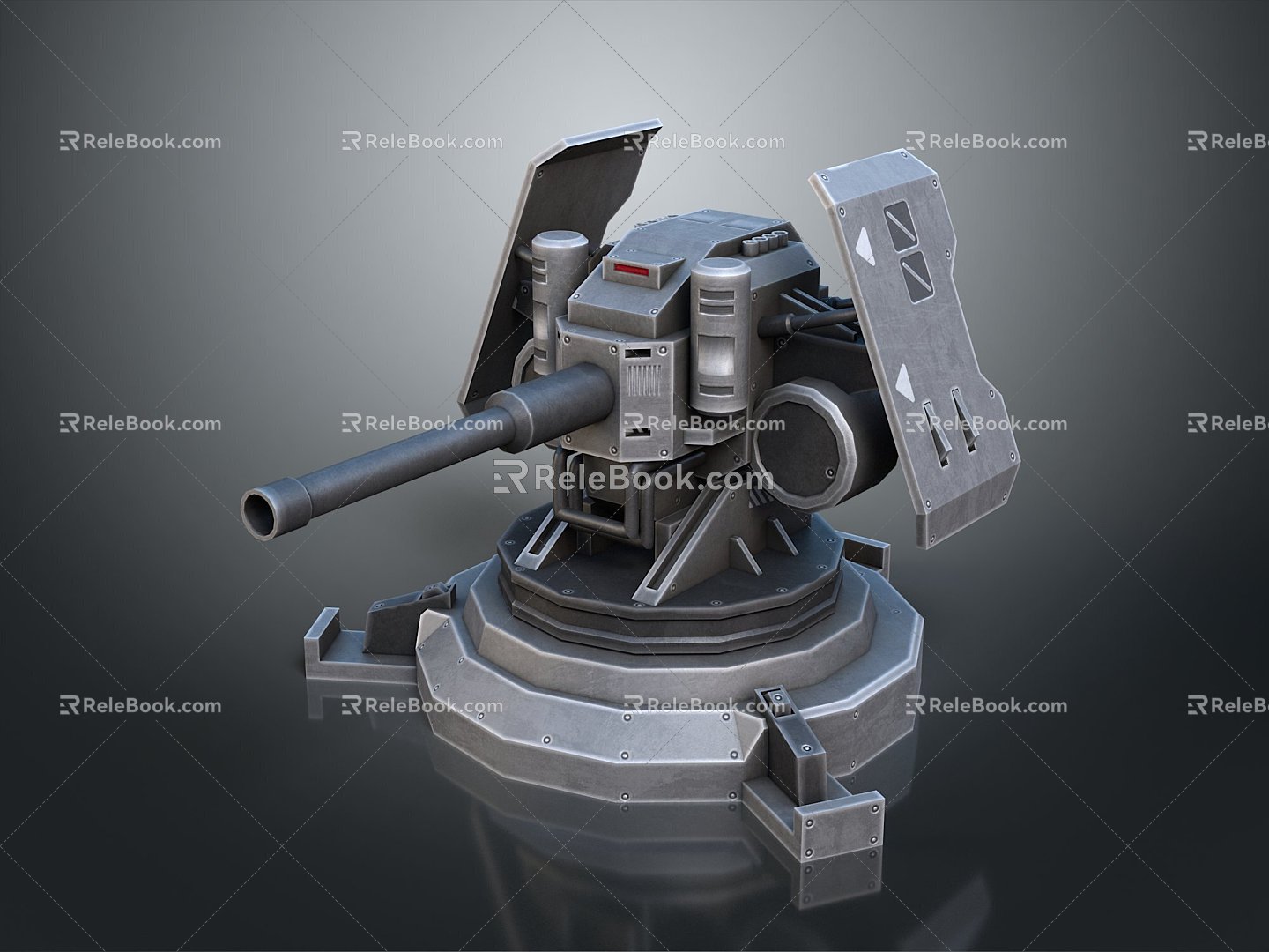 laser tower turret turntable sci-fi tower defense game tower defense sci-fi turret game turret game turret 3d model