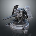 laser tower turret turntable sci-fi tower defense game tower defense sci-fi turret game turret game turret 3d model