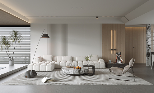 Modern Ligne Roset Living Room 3d model