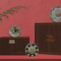 Wooden Tea Box With Golden Logo And Traditional Design For Premium Tea Storage