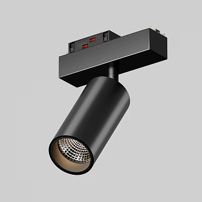 Modern Black Downlight Spotlight Featuring Sleek Mesh Head and Ceiling Mount Design 3d model
