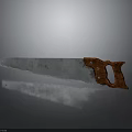 Sturdy Hand Saw With Wooden Handle And Sharp Metal Blade For Woodworking