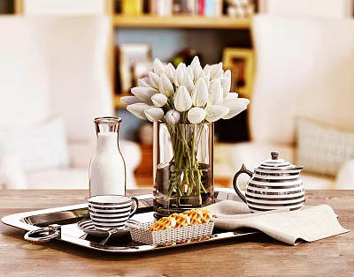 Modern Food Afternoon Tea 3d model