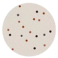 Cream Round Carpet 3d model