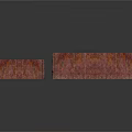 Rusted Metal Scene Component With Long Structure Red Brown Surface And Rust Textured Connected Parts