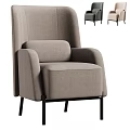 Modern Sofa and Coffee Table Set with Gray Green Beige Upholstered Armchairs Black Slim Legs