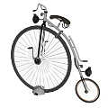 Vintage High Wheel Bicycle With Large Front Wheel Small Rear Wheel And Bell