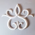 Ornate White 3D Plaster Carving Wall Decor With Intricate Design