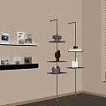 Modern Bookshelf Magazine Rack 3d model