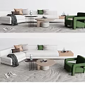 Modern Sofa Coffee Table Combination Sofa Coffee Table Combination Multiplayer Sofa Coffee Table 3d model