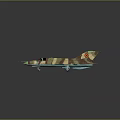 Camouflage Military Jet Model With Red Star Insignia And Detailed Design