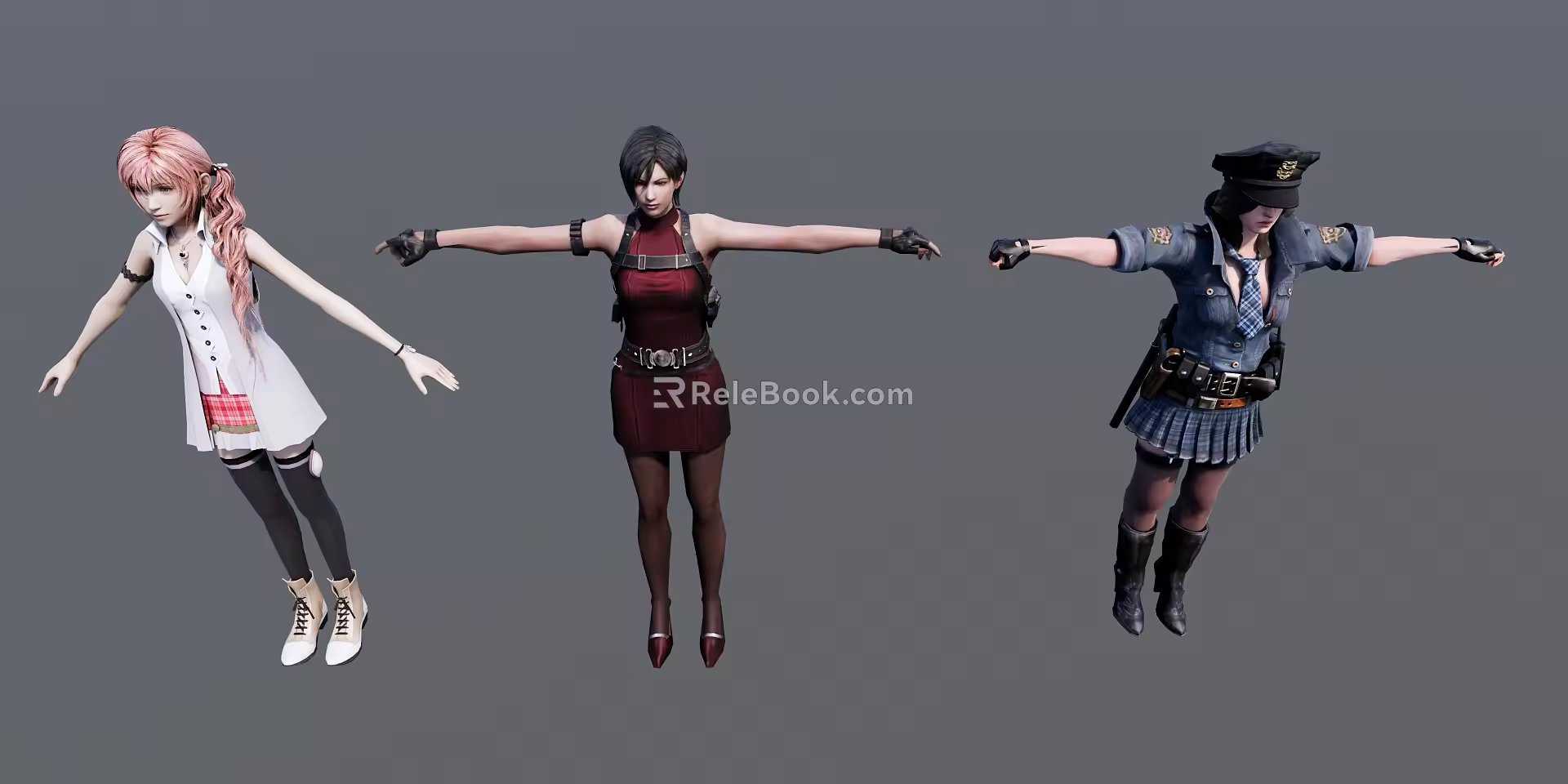 Modern Game Role Game Character Image Collection 3d model