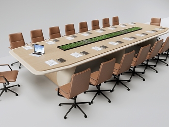 Modern Conference Table and Chair Conference Table 3d model