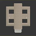 Detailed Classical Building Model With White Facade Columns Steps And Symmetrical Design