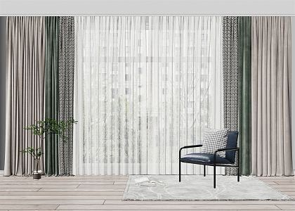 Modern Curtains 3d model