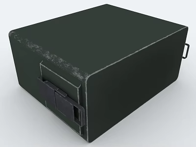 Green Heavy Duty Storage Box With Secure Latch And Side Handle 3d model