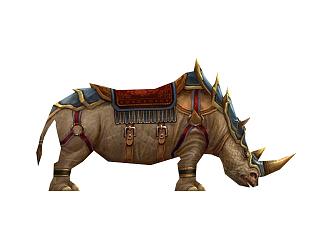 Modern Rhinoceros Mount 3d model