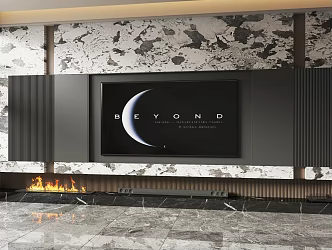 TV background wall 3d model