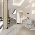 Modern Beauty Salon Interior With White Styling Chairs Mirrors And Green Plants