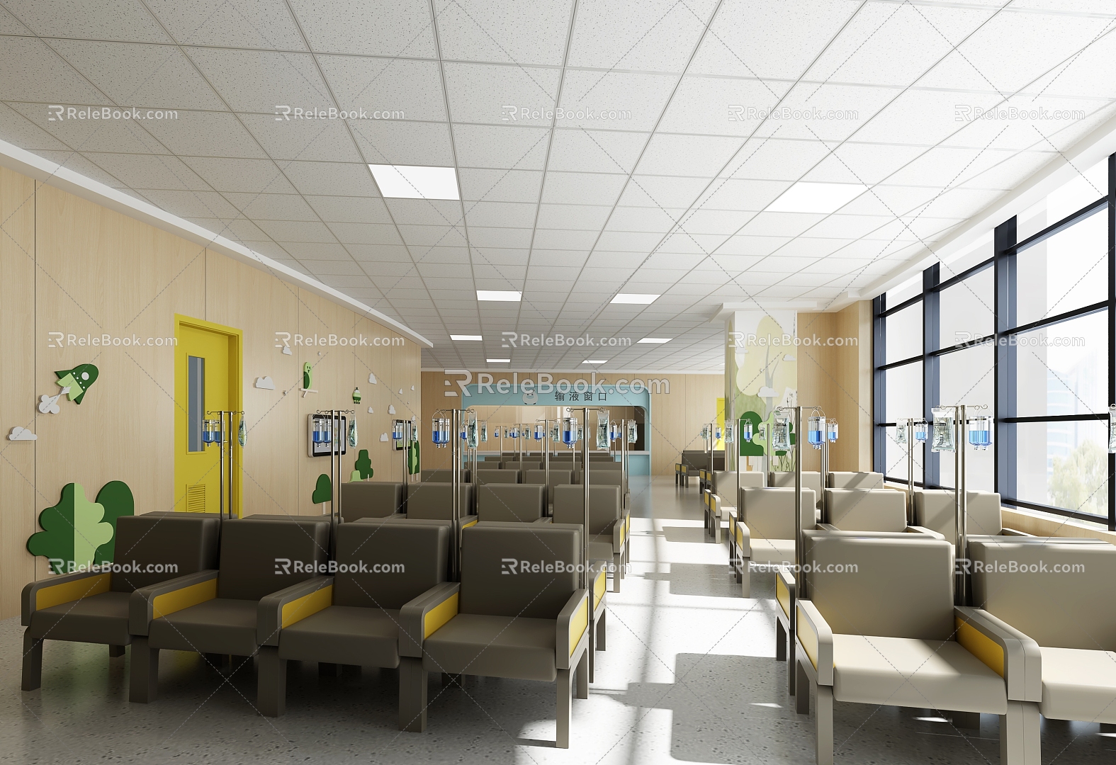 Modern Transfusion Room Children's Hospital Transfusion Room 3d model