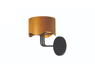 Nordic Vintage Wooden Wall Lamp Bedroom Bedside Wall Lamp Study Wall Lamp Atmosphere Decorative Lamp 3d model