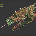 Futuristic Sci-Fi Spaceship With Metallic Hull Detailed Armament Antenna Arrays And Modular Sections