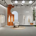 Public Office Space Featuring Wooden Decorative Wall Arched Window White Chairs Circular Carpet And Green Plants