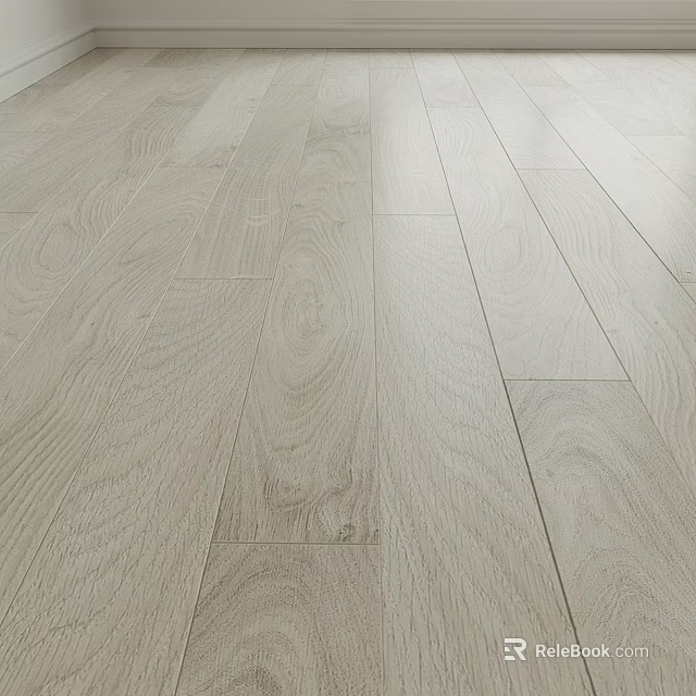 Light Colored Oak Wooden Floor With Natural Grain For Home Interior 3d model 