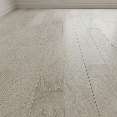 Light Colored Oak Wooden Floor With Natural Grain For Home Interior 3d model