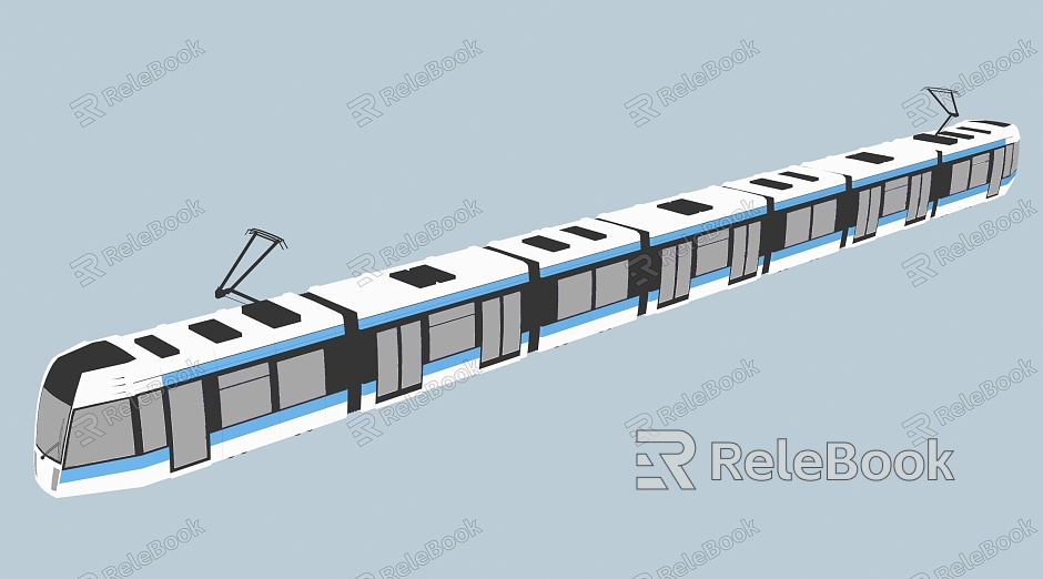 modern tram light rail model