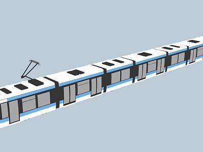 modern tram light rail model