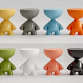 Decorative Human Shaped Round Tables With Multiple Vibrant Colors For Home Decor