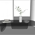 Modern Coffee Table Coffee Table Oval Coffee Table Coffee Table Ornaments 3d model