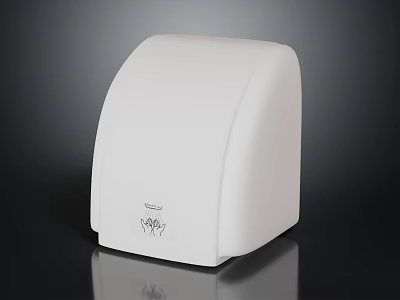 Compact White Paper Towel Dispenser With Modern Design For Home Bathroom And Kitchen Daily Use 3d model