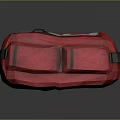 Red First Aid Kit With White Cross Design For Emergency Medical Portable Compact Travel Use