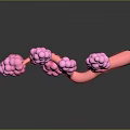 Medical Device 3D Anatomical Lung Structure for Medical Education Pink Branched with Spherical Parts