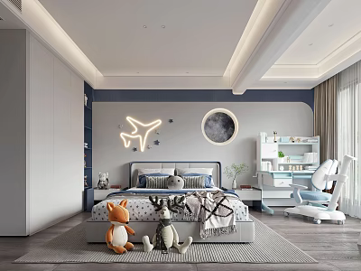 Modern Children's Room Children's Room Children's Room Boys Room 3d model